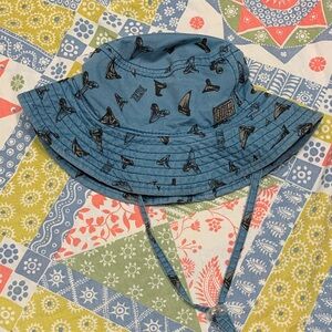 Dozer Shark Teeth Nautical Print Kids Adjustable Bucket Hat